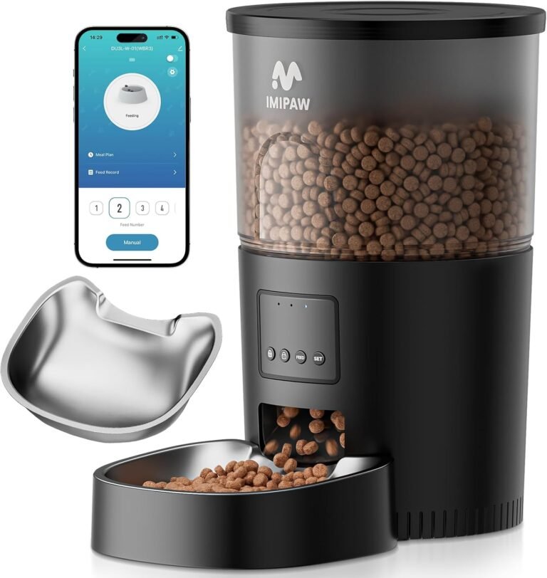 Automatic cat feeder 5g wifi cat food dispenser with app remote control pet dry food smart feeder programmable timed fee
