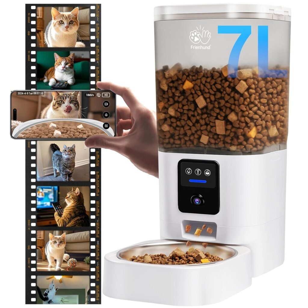 Automatic Cat Feeder with 2K Camera: 5G WiFi Automatic Dog Feeder with Night Vision, Auto Cat Food Dispenser with 7L Large Pet Food Storage for Multiple Pet,Detachable for Easy Clean -29 Cup Automatic Cat Feeder with 2K Camera: 5G WiFi Automatic Dog Feeder with Night Vision, Auto Cat Food Dispenser with 7L Large Pet Food Storage for Multiple Pet,Detachable for Easy Clean -29 Cup