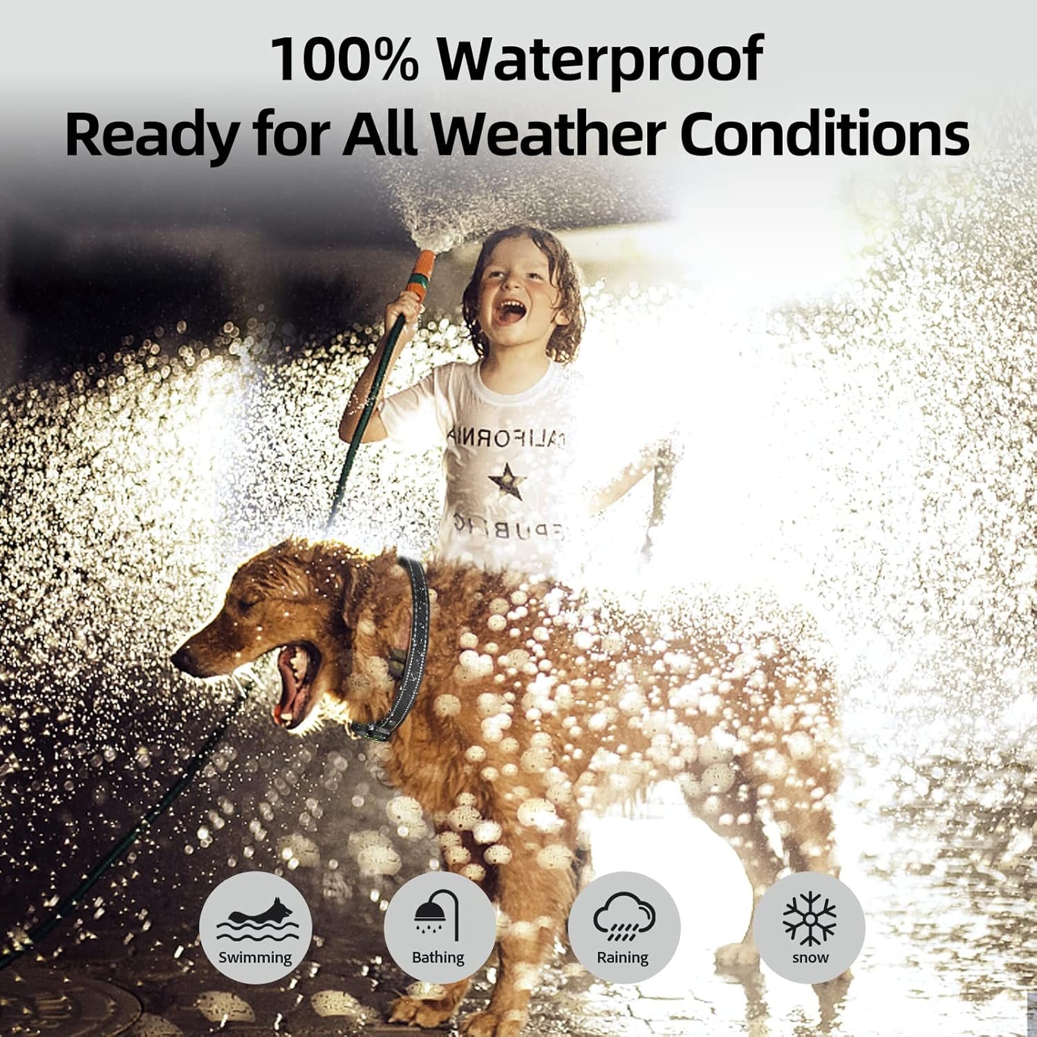 Dog bark collar for large medium small dogs rechargeable smart bark collar anti barking training collar with 5 adjustabl