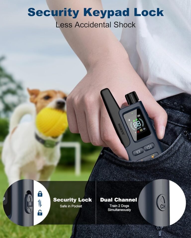Jugbow dog shock collar 4200ft dog training collar with remote innovative ipx7 waterproof with 4 training modes recharge