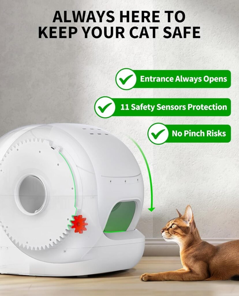 PETKIT PuraMax 2 Automatic Self-Cleaning Cat Litter Box, App Control Scoop-Free Litter Box with Safety Sensors, Odor Free  Anti-Leakage Basic Bundle Includes Trash Bags,2.4G WiFi  Low Entrance