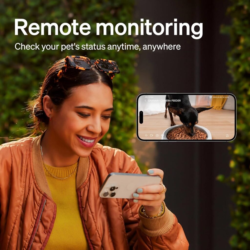 PETLIBRO Automatic Cat Feeder with Camera, 1080P HD Video with Night Vision, 5G WiFi Pet Feeder with 2-Way Audio, Low Food  Blockage Sensor, Motion  Sound Alerts for Cat  Dog Single Tray