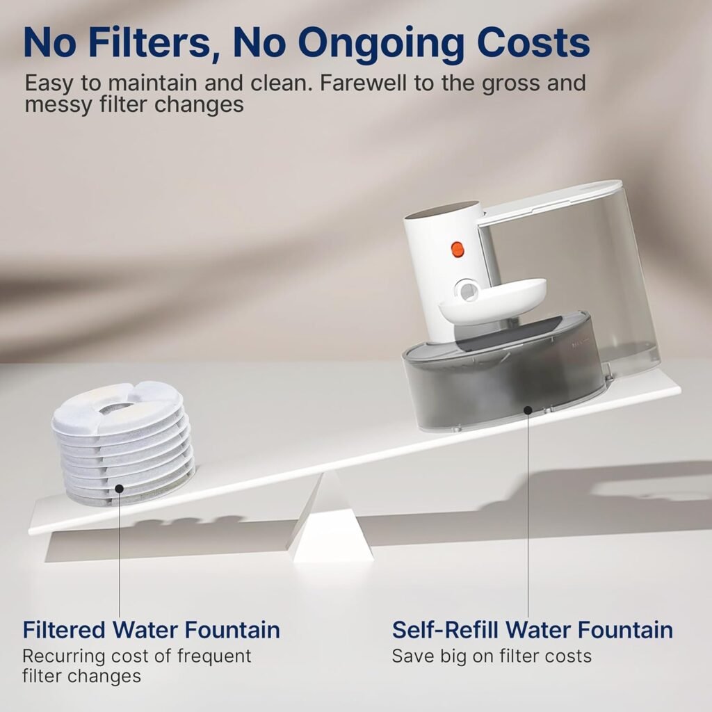 Potaroma Smart Wireless Pet Water Fountain, No Filter, 3.5L Large Capacity, Rechargeable Automatic Water Dispenser for Cats and Small Dogs, Wastewater Separation Always Fresh Water