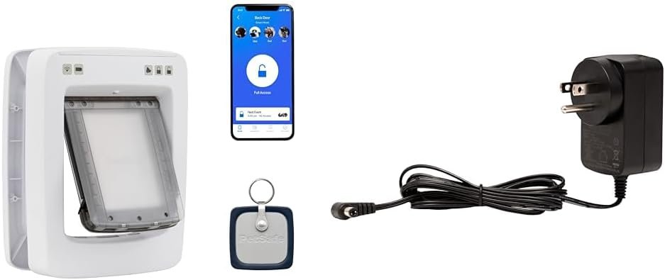 SmartDoor™ Never Rust Connected Pet Door, Dog and Cat, Selective Entry and Exit, App Enabled Pet Door, Smart Device, Smartphone Controlled, Customize Schedule, Multiple Pets, Medium