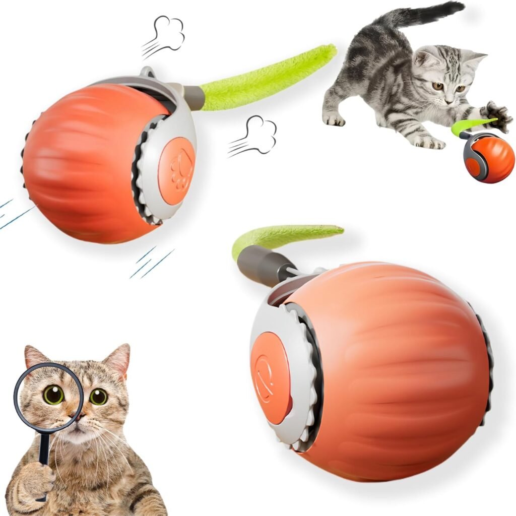 Upgraded ‘Racing Tail 5.0 ’Indoor Cat Interactive Toy: Sensor Cat Teasing Ball, Pet Electronic Chasing and Exercise Toy, Specially Designed for Bored Cats, Two Modes One-Click Switching Upgraded ‘Racing Tail 5.0 ’Indoor Cat Interactive Toy: Sensor Cat Teasing Ball, Pet Electronic Chasing and Exercise Toy, Specially Designed for Bored Cats, Two Modes One-Click Switching