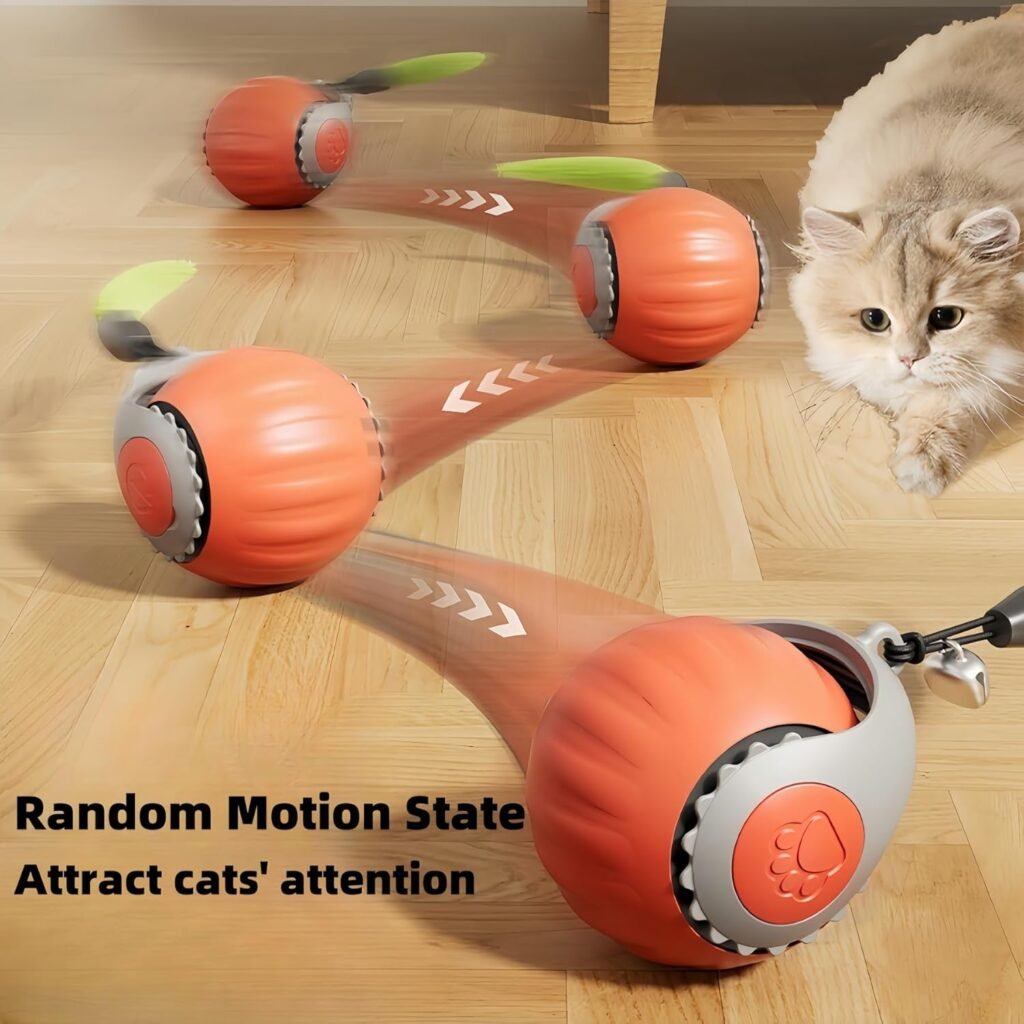 Upgraded ‘Racing Tail 5.0 ’Indoor Cat Interactive Toy: Sensor Cat Teasing Ball, Pet Electronic Chasing and Exercise Toy, Specially Designed for Bored Cats, Two Modes One-Click Switching Upgraded ‘Racing Tail 5.0 ’Indoor Cat Interactive Toy: Sensor Cat Teasing Ball, Pet Electronic Chasing and Exercise Toy, Specially Designed for Bored Cats, Two Modes One-Click Switching
