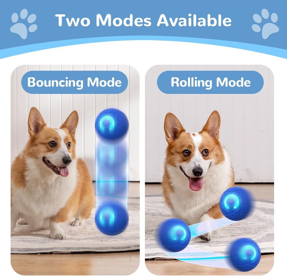 Aiionp interactive dog toys ball 2025 new vibrating dog ball automatic moving dog balls smart jumping balls toy interact
