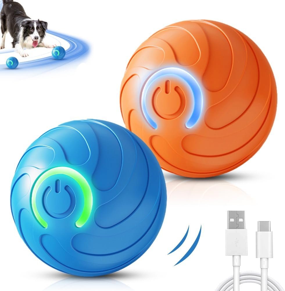 AIIONP Interactive Dog Toys Ball, 2025 New Vibrating Dog Ball, Automatic Moving Dog Balls, Smart Jumping Balls Toy, Interactive Rolling Dog Toys for Large Dogs (Orange#1+Blue#1, 2 PCS) AIIONP Interactive Dog Toys Ball, 2025 New Vibrating Dog Ball, Automatic Moving Dog Balls, Smart Jumping Balls Toy, Interactive Rolling Dog Toys for Large Dogs (Orange#1+Blue#1, 2 PCS)