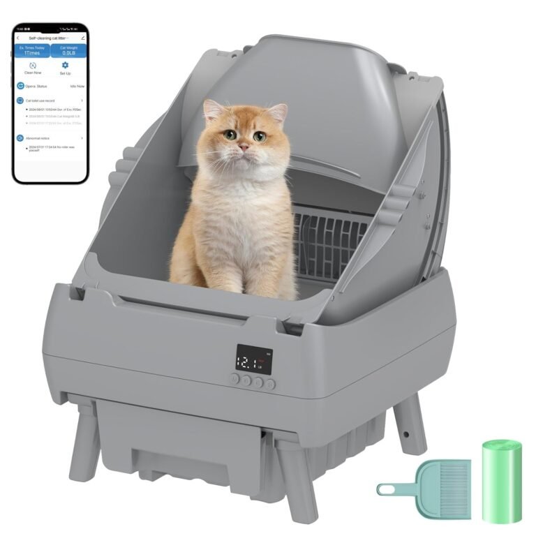 Automatic cat litter box self cleaning app control open style design smart health monitor safe anti pinch quiet perfect