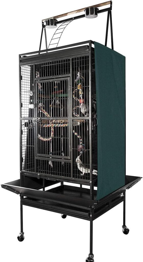 Colorday Good Night Bird Cage Cover for Large Bird Cage with Play Top (Patented), Black 68 Colorday Good Night Bird Cage Cover for Large Bird Cage with Play Top (Patented), Black 68