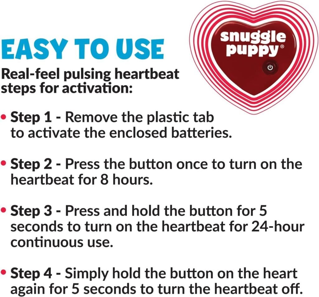 Original Snuggle Puppy Toys - Heartbeat Puppy for Dogs - Pet Anxiety Relief and Calming Aid - Comfort Dog Toys for Behavioral Training