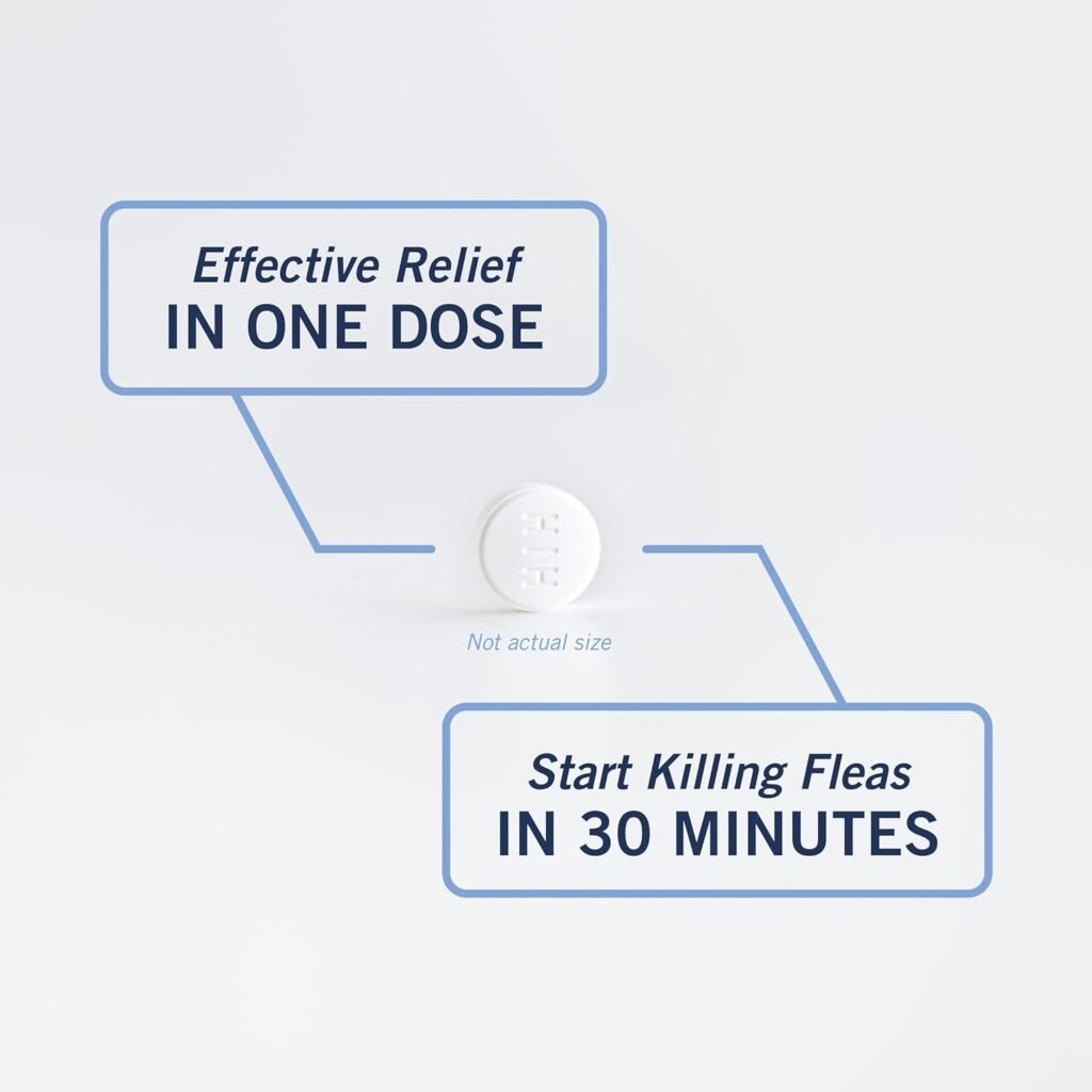 PetArmor CAPACTION (nitenpyram) Oral Flea Treatment for Dogs, Fast Acting Tablets Start Killing Fleas in 30 Minutes, Dogs Over 25 lbs, 6 Doses
