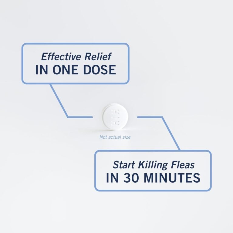 Petarmor capaction nitenpyram oral flea treatment for dogs fast acting tablets start killing fleas in 30 minutes dogs ov