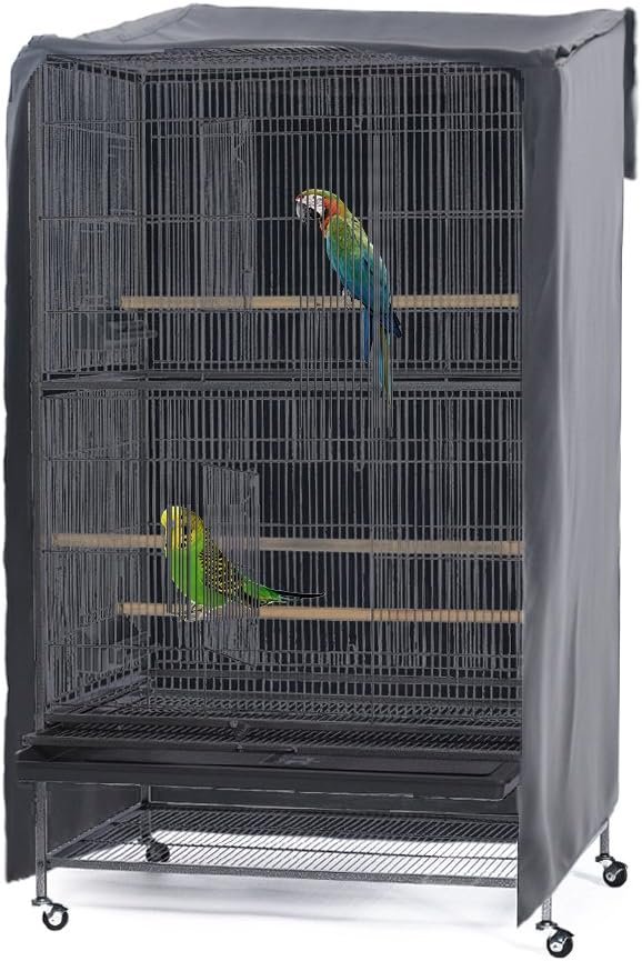 PONY DANCE Pets Product Universal Birdcage Cover Blackout Breathable Birdcage Cover for Pets Good Night, Large, Black, 35 L x 25 W x 47 in H PONY DANCE Pets Product Universal Birdcage Cover Blackout Breathable Birdcage Cover for Pets Good Night, Large, Black, 35 L x 25 W x 47 in H