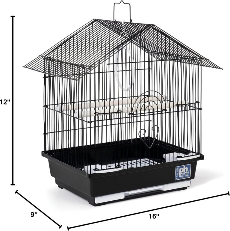 Prevue pet products parakeet manor bird cage with handle for home or travel black