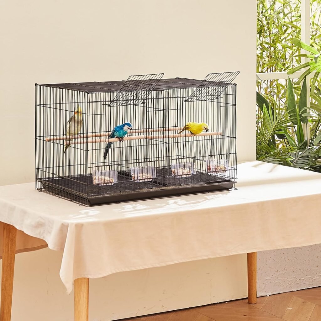 VEVOR 30 Inch Flight Bird Cage, Stackable Bird Cage Parakeet Cage with Slide-Out Tray and Handle, Small Parrots Birdcage for Cockatiels Budgies Conure Macaw Finch Lovebirds Canaries Pigeons VEVOR 30 Inch Flight Bird Cage, Stackable Bird Cage Parakeet Cage with Slide-Out Tray and Handle, Small Parrots Birdcage for Cockatiels Budgies Conure Macaw Finch Lovebirds Canaries Pigeons