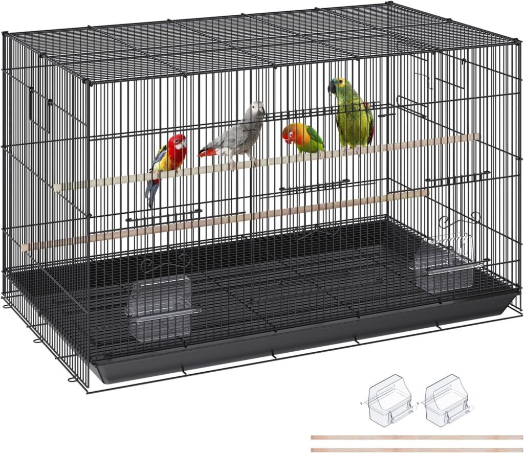 VEVOR 30 Inch Flight Bird Cage, Stackable Bird Cage Parakeet Cage with Slide-Out Tray and Handle, Small Parrots Birdcage for Cockatiels Budgies Conure Macaw Finch Lovebirds Canaries Pigeons VEVOR 30 Inch Flight Bird Cage, Stackable Bird Cage Parakeet Cage with Slide-Out Tray and Handle, Small Parrots Birdcage for Cockatiels Budgies Conure Macaw Finch Lovebirds Canaries Pigeons
