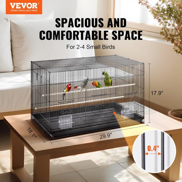 Vevor 30 inch flight bird cage stackable bird cage parakeet cage with slide out tray and handle small parrots birdcage f