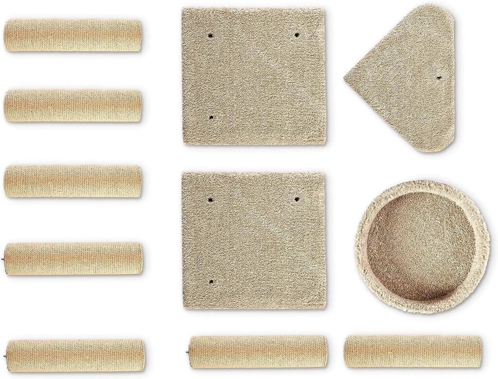 Amazon Basics Cat Tree - Indoor Cat Kittens Multi-Level Climbing Activity Tower with Scratching Posts, Large (45.9H) - Beige Amazon Basics Cat Tree - Indoor Cat Kittens Multi-Level Climbing Activity Tower with Scratching Posts, Large (45.9H) - Beige