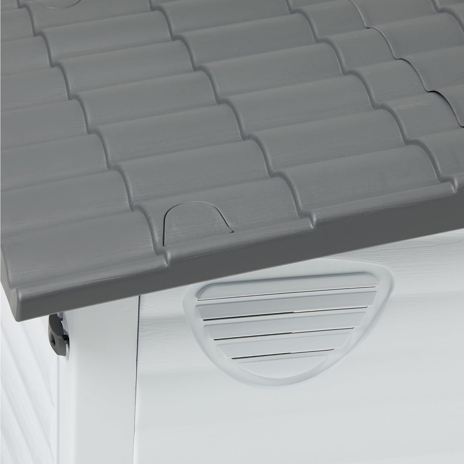 Amazon basics plastic dog house for large dogs easy to assemble detachable structure indooroutdoor use elevated floordur