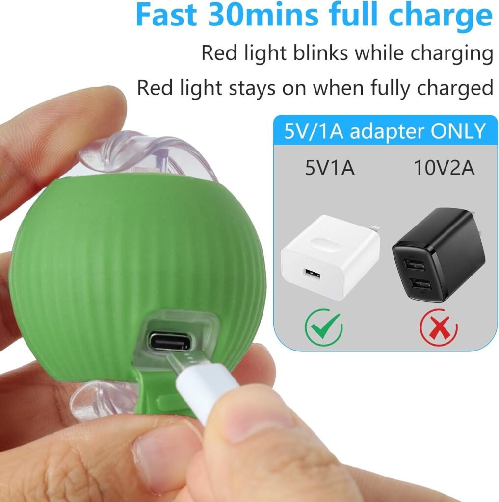 Interactive Cat Toys for Indoor Cats, 2025 New Generation Interactive Cat Ball Toy with Elastic Mesh Tail, Automatic Cat/Kitten Toys with Chirping Motion Activate, Cat Toys for Bored Indoor(Red)