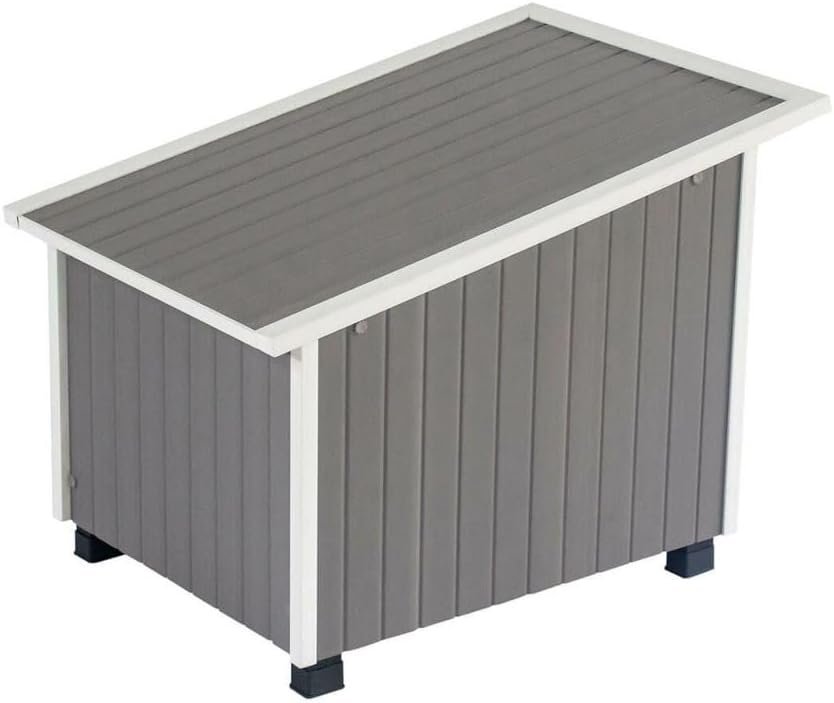 New Age Pet ECOFLEX Outdoor Cat House - Durable, Ventilated, Dual Entry, Easy Assembly, Elevated Floor, Heated Pad Compatible, 10-Year Warranty, for Multiple Cats, Maple/Brown