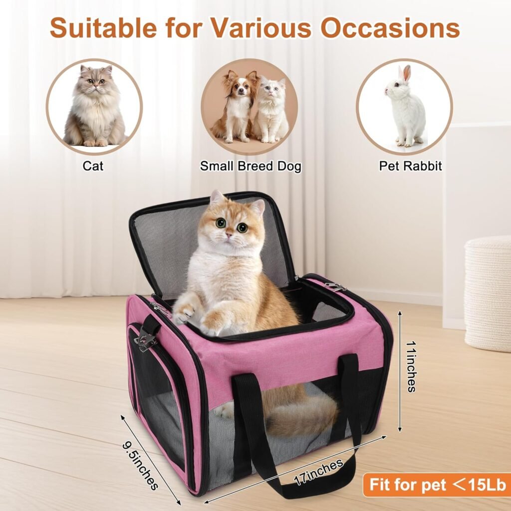 Pet Carrier, Breathable Mesh Design, Soft Cat Carrier with Shoulder Strap, Comfortable Travel Solution, Grey Pet Carrier, Breathable Mesh Design, Soft Cat Carrier with Shoulder Strap, Comfortable Travel Solution, Grey