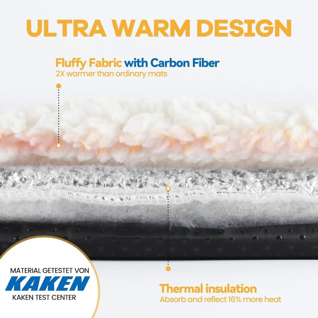 Self Warming Cat Bed Self Heating Cat Dog Mat 24 x 18 inch Extra Warm Thermal Pet Pad for Indoor Outdoor Pets with Removable Cover Non-Slip Bottom Washable Non Electric