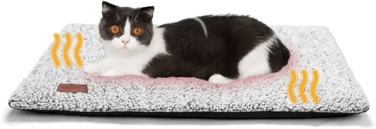 Self warming cat bed self heating cat dog mat 24 x 18 inch extra warm thermal pet pad for indoor outdoor pets with remov