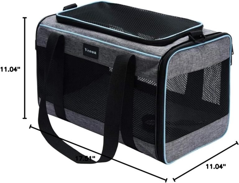 Vceoa 175x11x11 inches cat dog carrier for pets up to 16 lbs soft sided cat bag animal carriers travel puppy carry as a 1