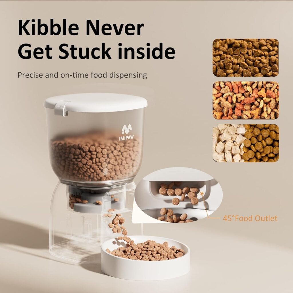 Automatic Cat Feeder WiFi: 5G Smart Auto Pet Feeder with App Remote Control- Timed Feeding Cat Food Dispenser with Airtight Lock-Fresh- Easy to Clean Dual Power Supply 1-10 Meals per Day