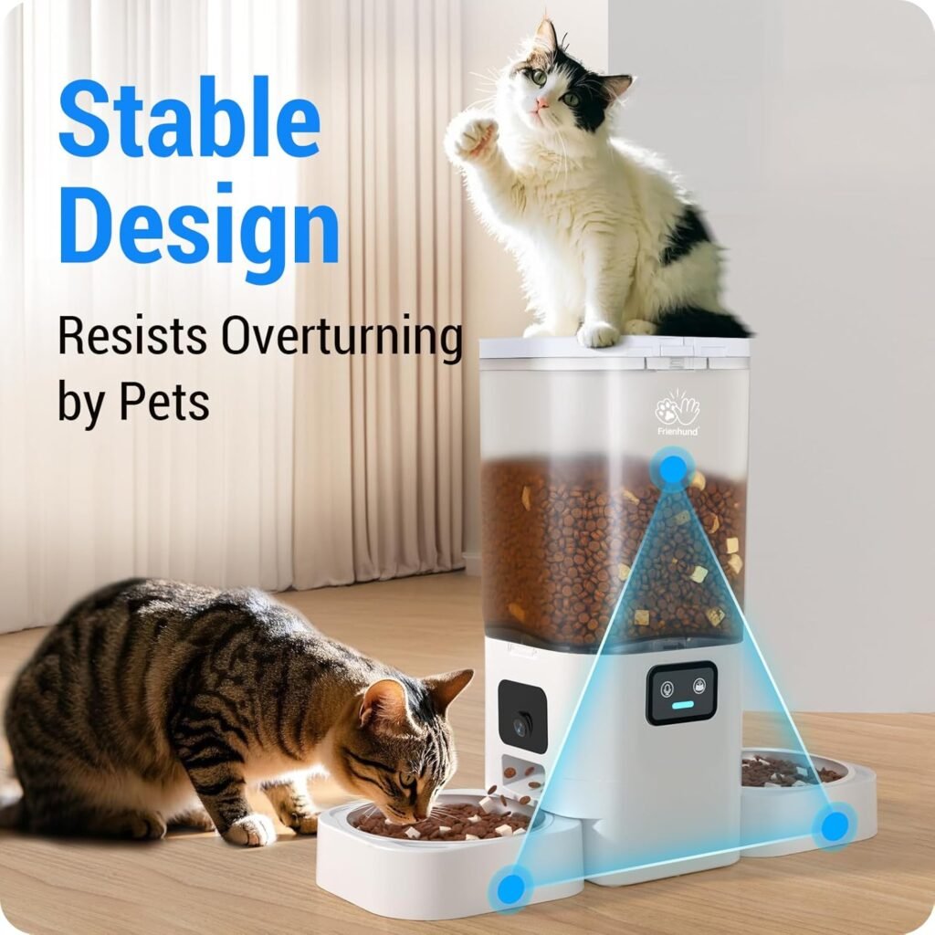 Automatic Cat Feeder with 5G WiFi: Automatic Dog Feeder with Slow Feed  Smart APP Control, 7L Timed Auto Cat Food Dispenser with Alexa for Pets, Detachable for Easy Cleaning - 29 Cups