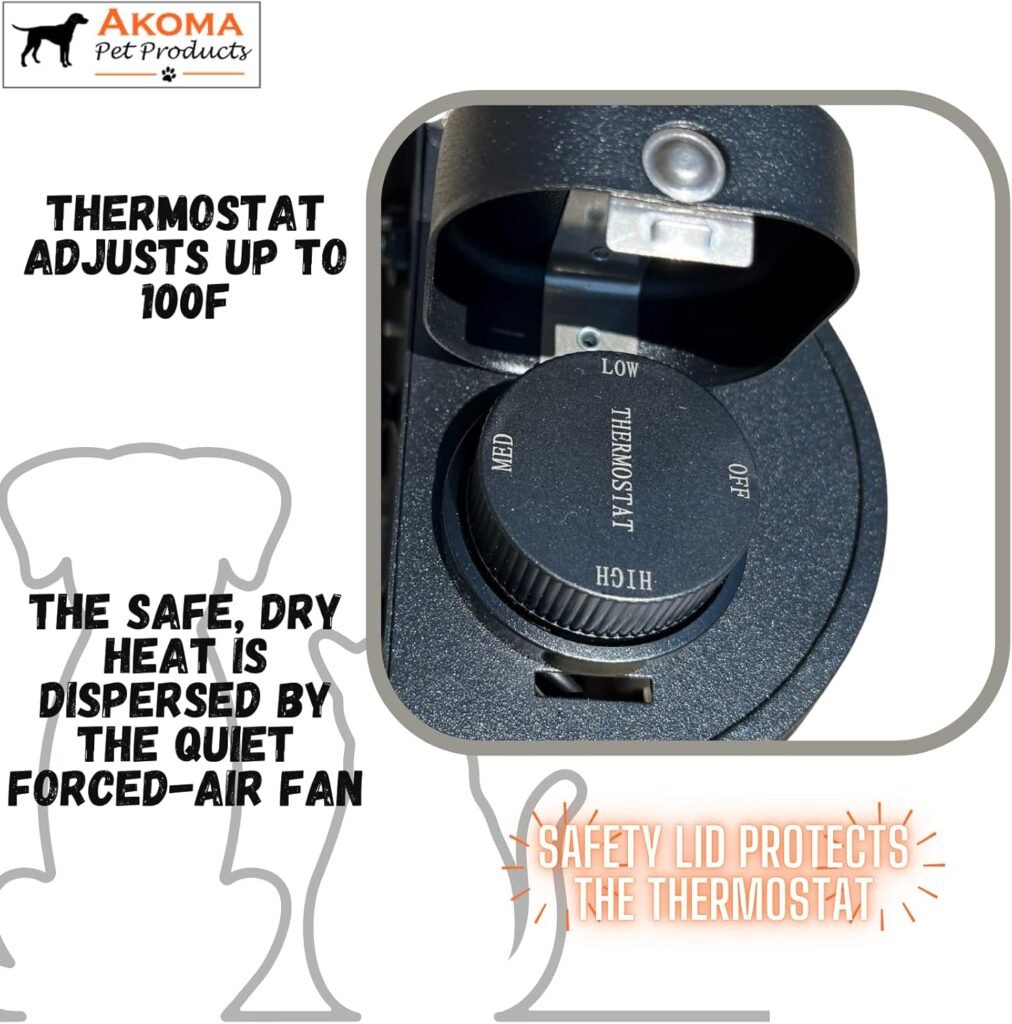 by Akoma Pet Products | 400w Dog House Furnace with 10-Foot Cord | Installs in Minutes | Safe - Dry Heat | Wont Burn Pets by Akoma Pet Products | 400w Dog House Furnace with 10-Foot Cord | Installs in Minutes | Safe - Dry Heat | Wont Burn Pets