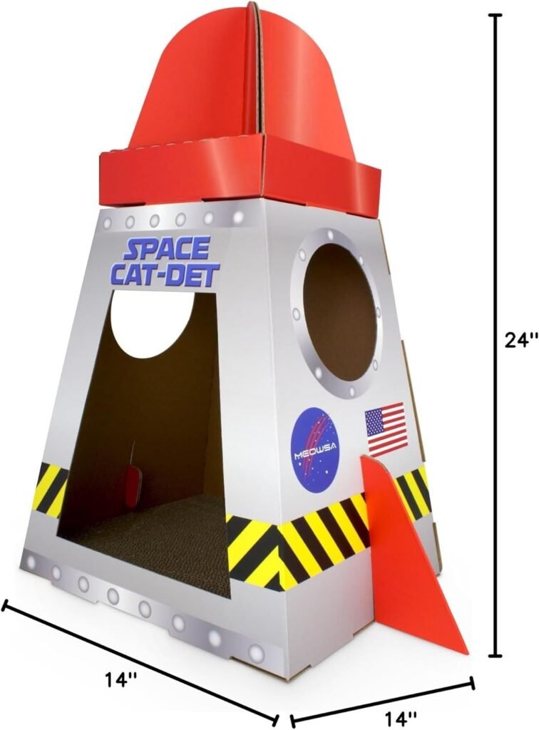 Christmas Cat House Cat Scratcher w/Bonus Catnip Included