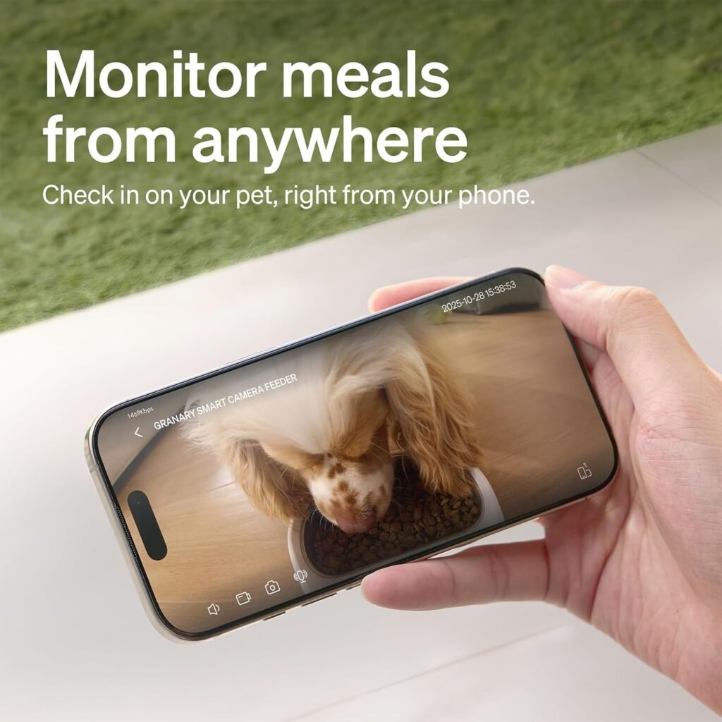 PETLIBRO Automatic Cat Feeder with Camera, 1080P HD Video with Night Vision, 5G WiFi Pet Feeder with 2-Way Audio, Low Food  Blockage Sensor, Motion  Sound Alerts for Cat  Dog Single Tray