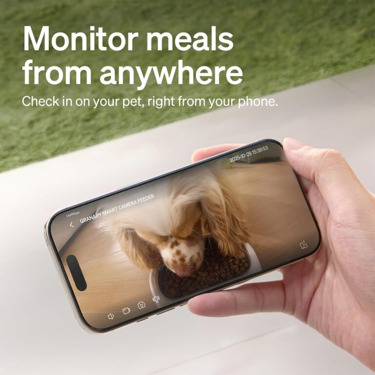 Petlibro automatic cat feeder with camera 1080p hd video with night vision 5g wifi pet feeder with 2 way audio low food 1