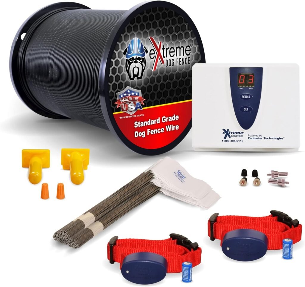 Underground Electric Dog Fence Premium - Standard Dog Fence System for Easy Setup and Superior Longevity and Continued Reliable Pet Safety - 1 Dog | 1000 Feet Standard Dog Fence Wire… Underground Electric Dog Fence Premium - Standard Dog Fence System for Easy Setup and Superior Longevity and Continued Reliable Pet Safety - 1 Dog | 1000 Feet Standard Dog Fence Wire…