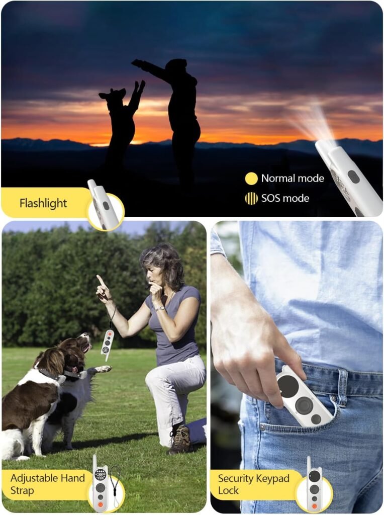 MIMOFPET Wireless Dog Fence System for 2 Dogs - Up to 3500ft Adjustable Electric Fence,Waterproof Training Collar Rechargeable,Pet Containment System for Large Medium Dogs