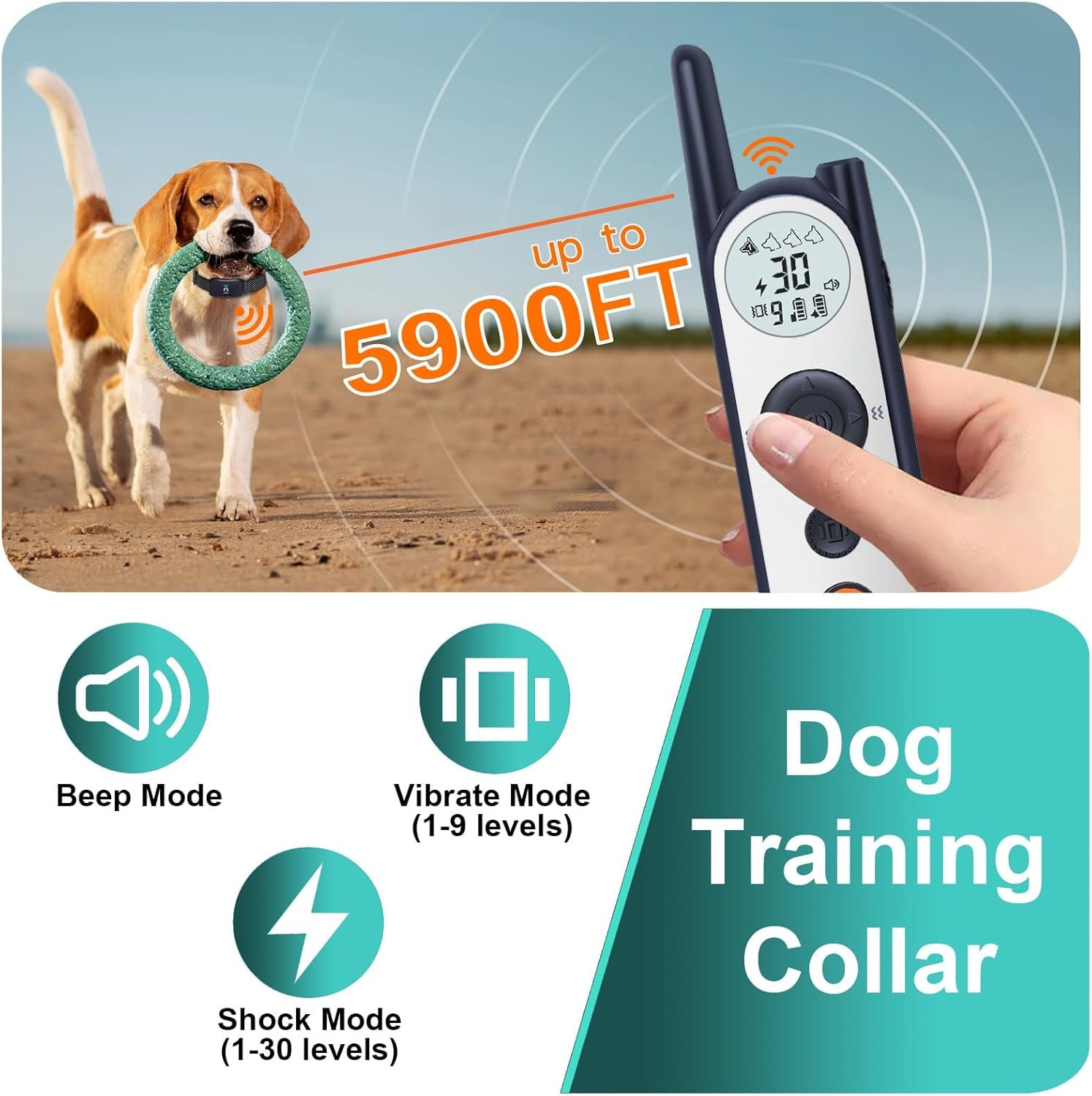Mimofpet wireless dog fence system for 2 dogs up to 3500ft adjustable electric fencewaterproof training collar rechargea