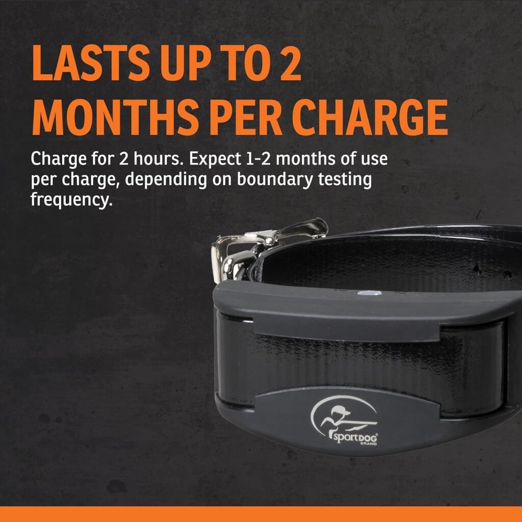 SportDOG Brand Rechargeable In-Ground Fence System - Waterproof, Rechargeable Collar with Tone, Vibrate, and Shock - Expandable to Contain Unlimited Dogs
