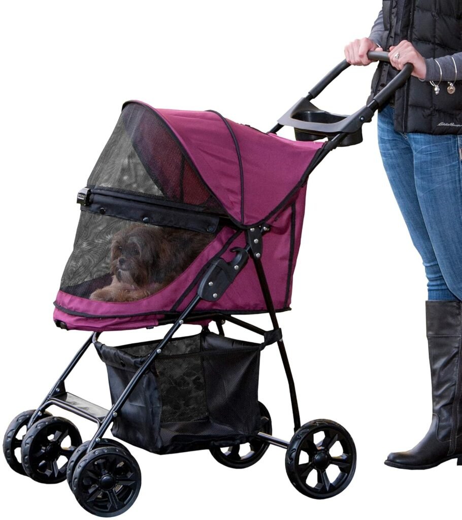 Pet Gear No-Zip Happy Trails Lite Pet Stroller for Cats/Dogs, Zipperless Entry, Easy Fold with Removable Liner, Safety Tether, Storage Basket + Cup Holder, Colors Pet Gear No-Zip Happy Trails Lite Pet Stroller for Cats/Dogs, Zipperless Entry, Easy Fold with Removable Liner, Safety Tether, Storage Basket + Cup Holder, Colors